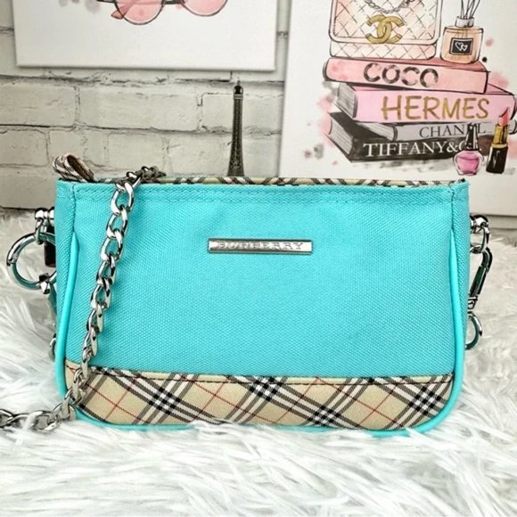 Burberry mini canvas crossbody bag with chain - Picture 1 of 16